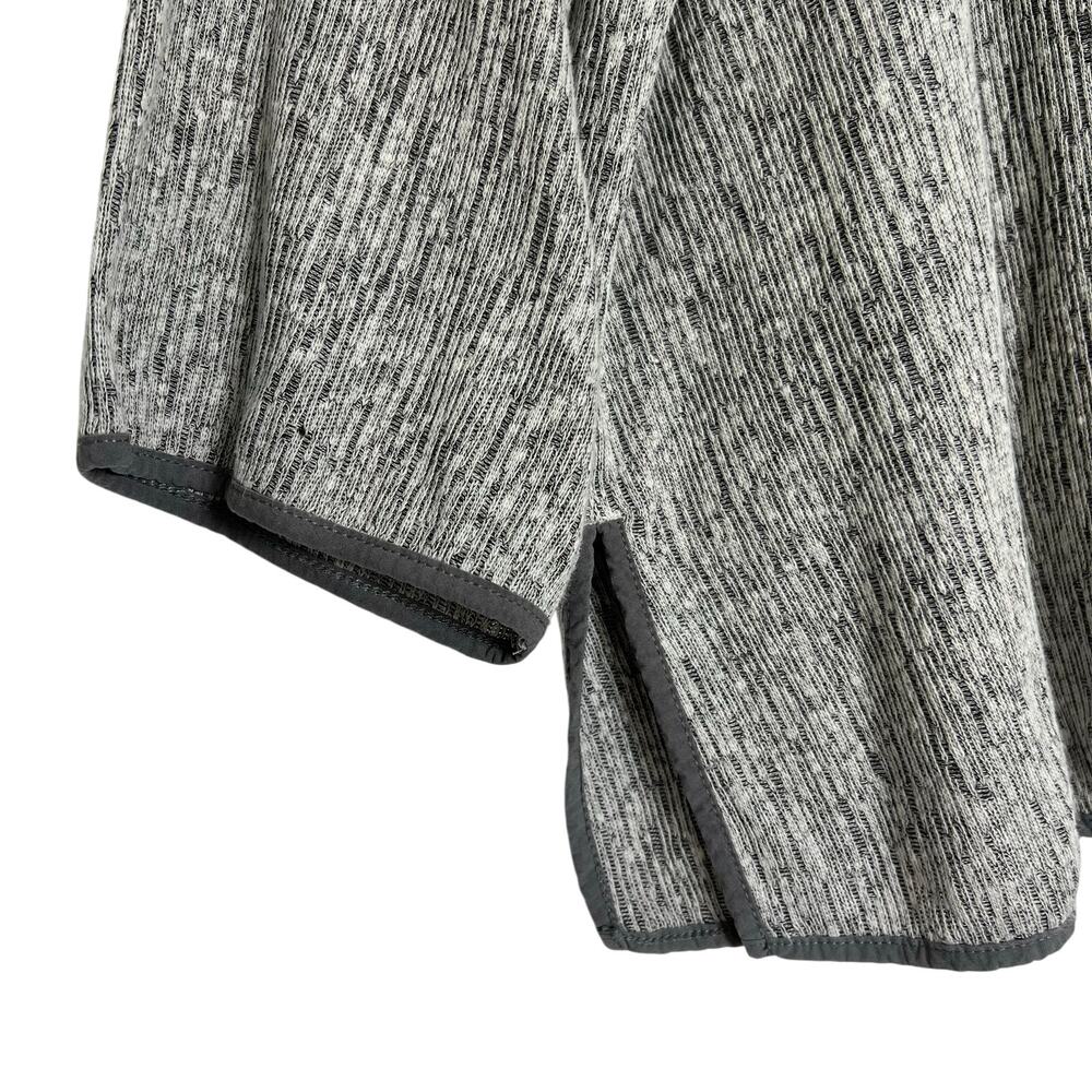 J Jill Pure Jill Tunic Womens Sz M Linen Blend Knit Gray Heather 3/4 Sleeve - Picture 2 of 8